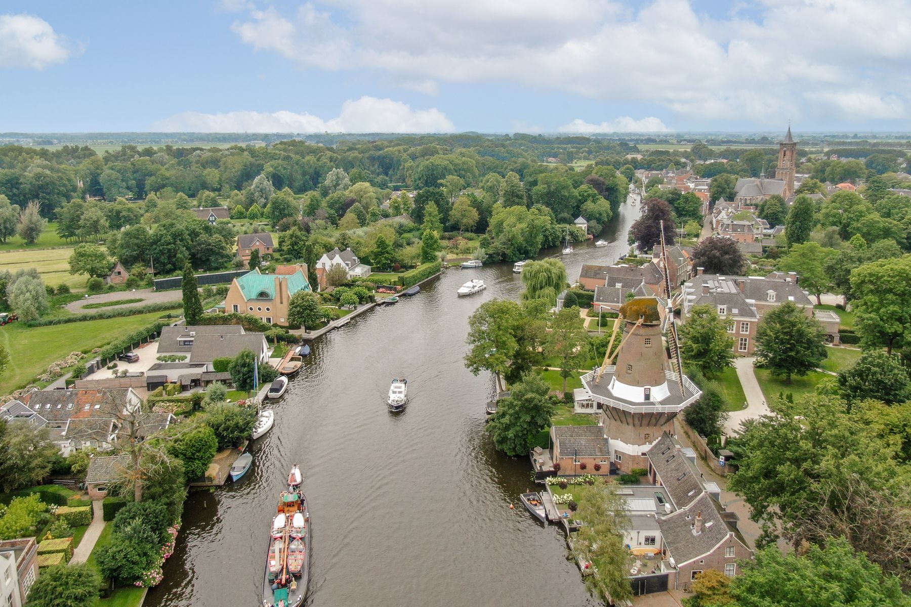 De Vecht bij Loenen vanuit de lucht